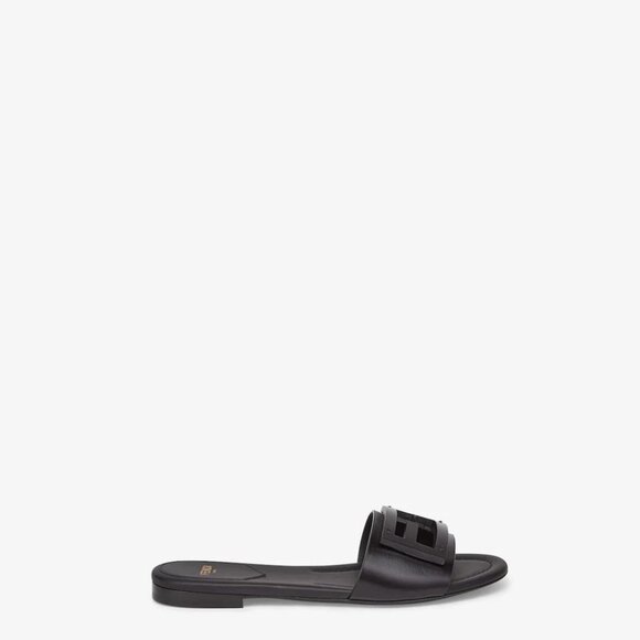 Fendi Shoes - Fendi Leather Slides Sandals Ff IT 40 Women
